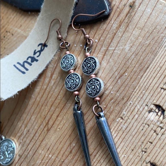 upcycled earrings FREE WITH A PURCHASE - Picture 4 of 13